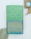 Niranjana Silk Saree with Intricate Zari Border and Traditional Motifs -  Green