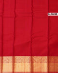  Niranjana Silk Saree with Intricate Zari Weave & Rich Brocade Border - Red-Blouse
