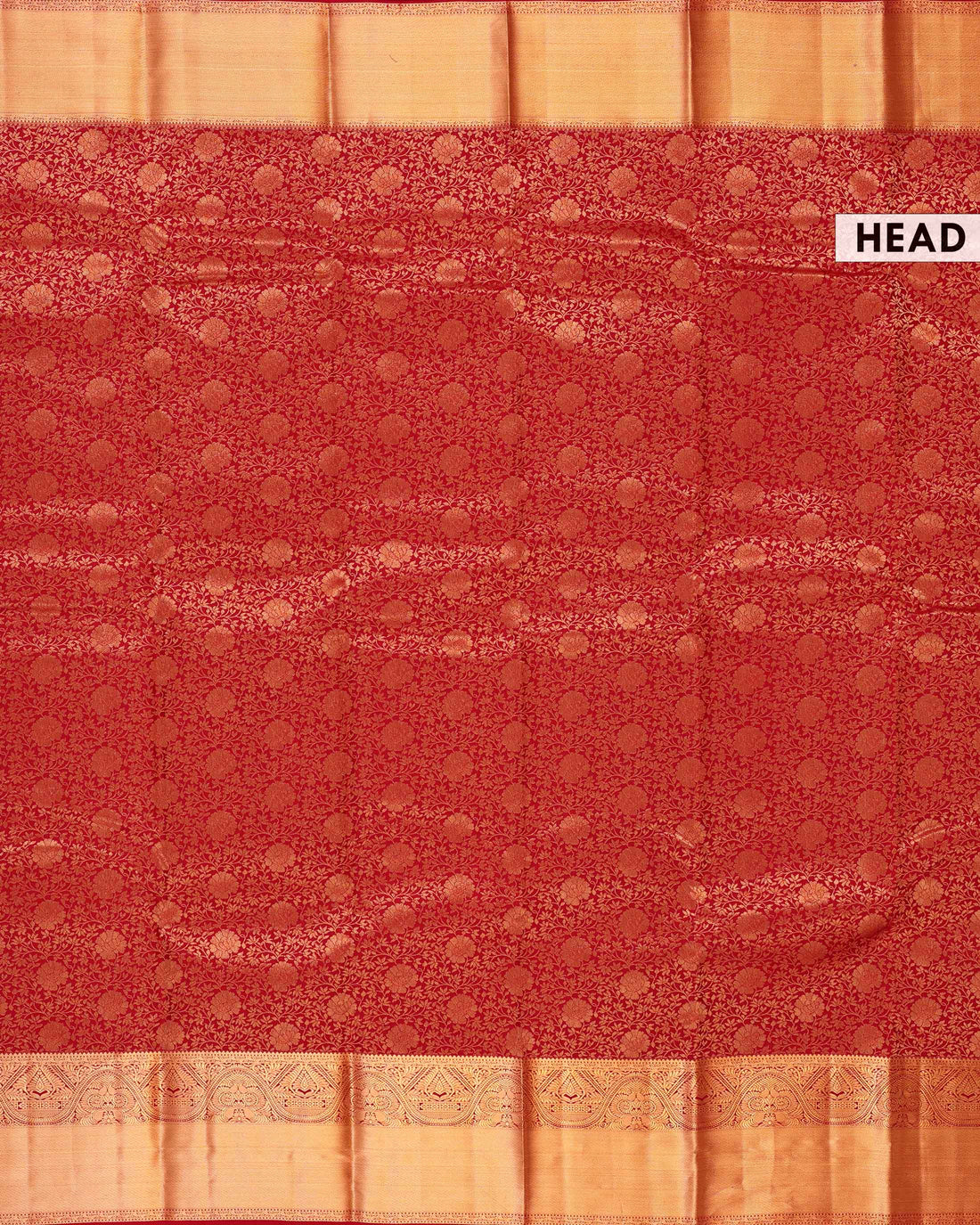 Niranjana Silk Saree with Intricate Zari Weave & Rich Brocade Border - Red