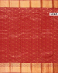 
Niranjana Silk Saree with Intricate Zari Weave & Rich Brocade Border - Red-Head
