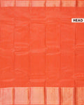Niranjana Silk Saree with Intricate Zari Weave & Traditional Border - Orange-Head
