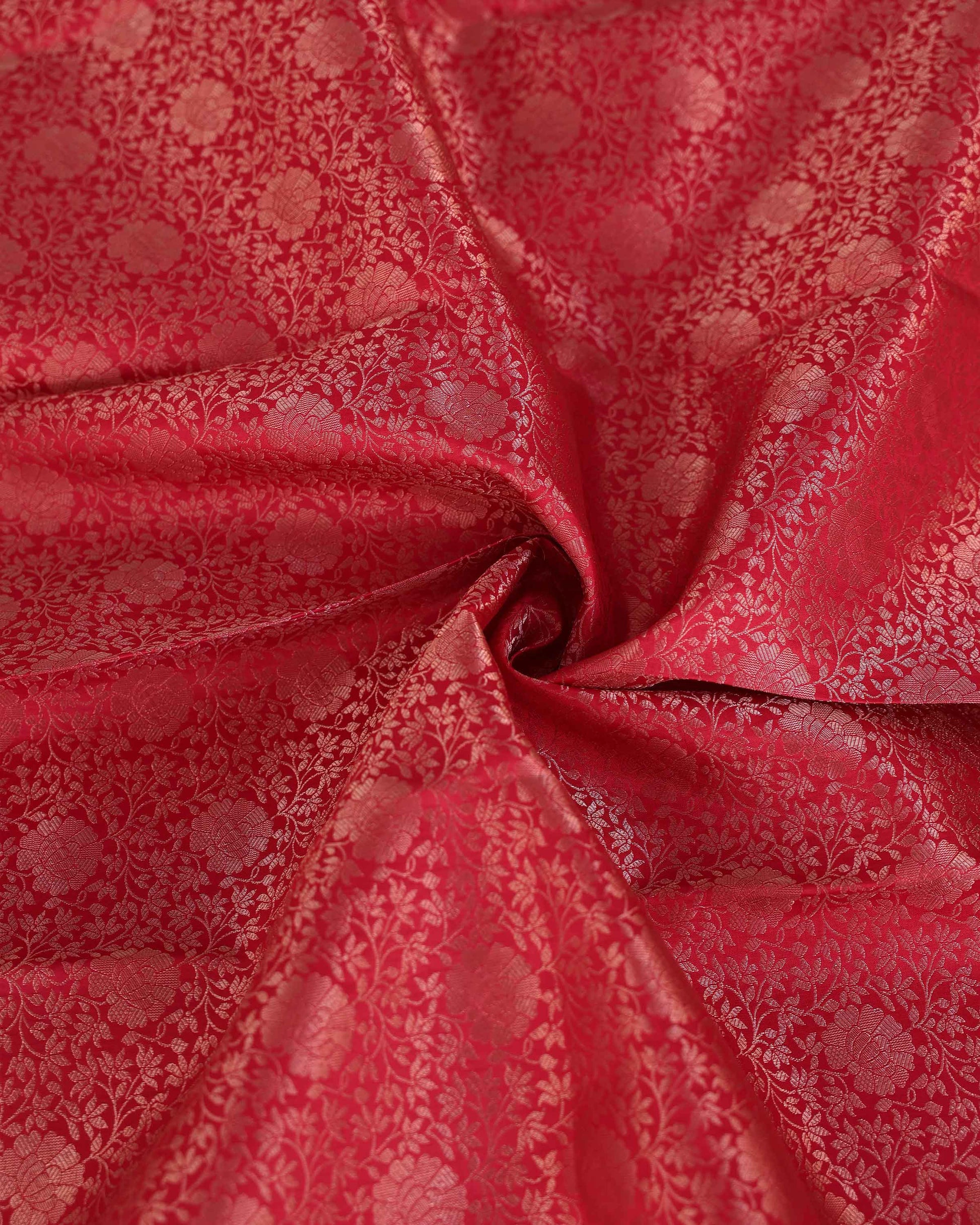 Niranjana Silk Saree with Intricate Zari Weave & Traditional Motifs - Magenta-Close Up
