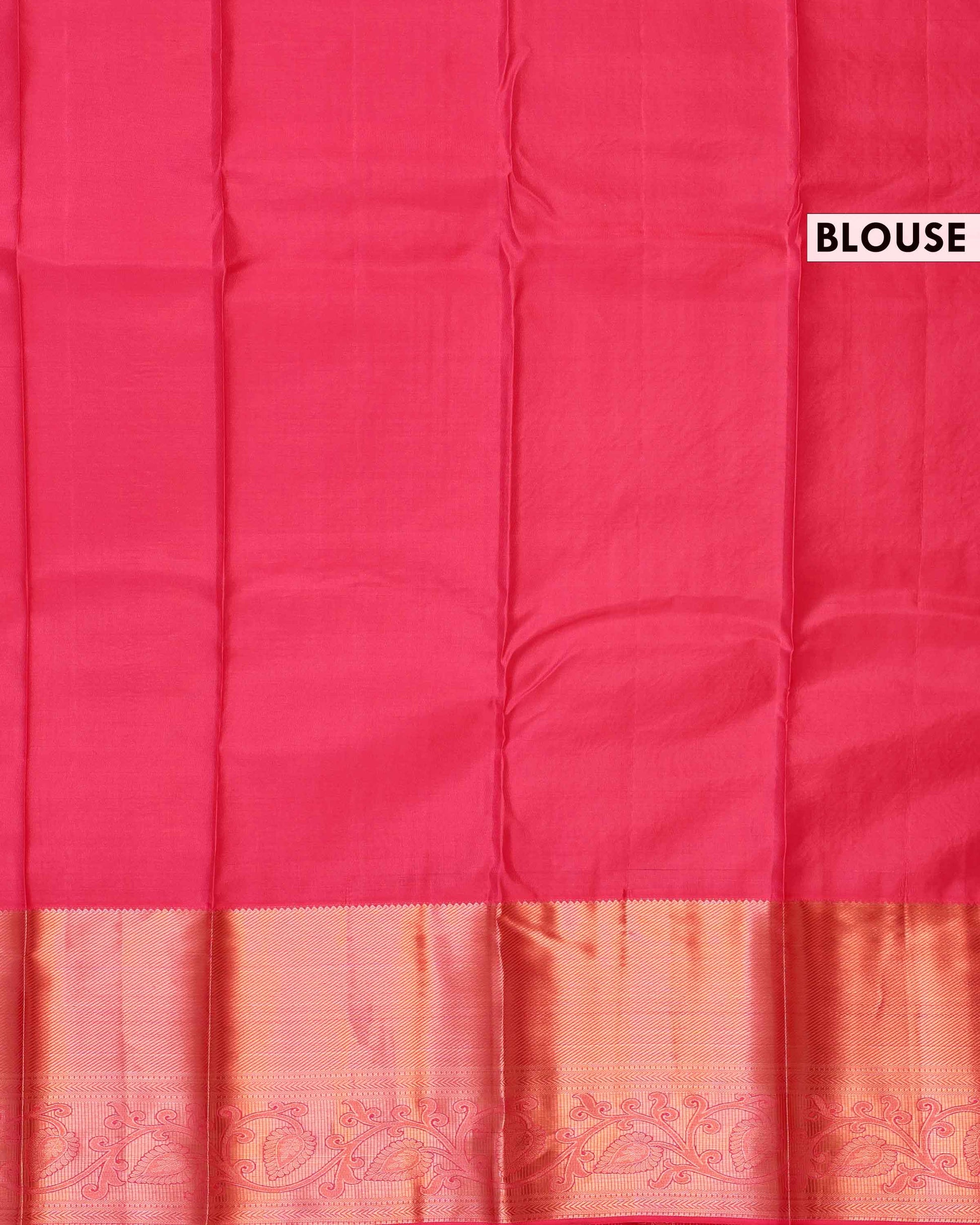 Niranjana Silk Saree with Intricate Zari Weave & Traditional Motifs - Pink-Blouse