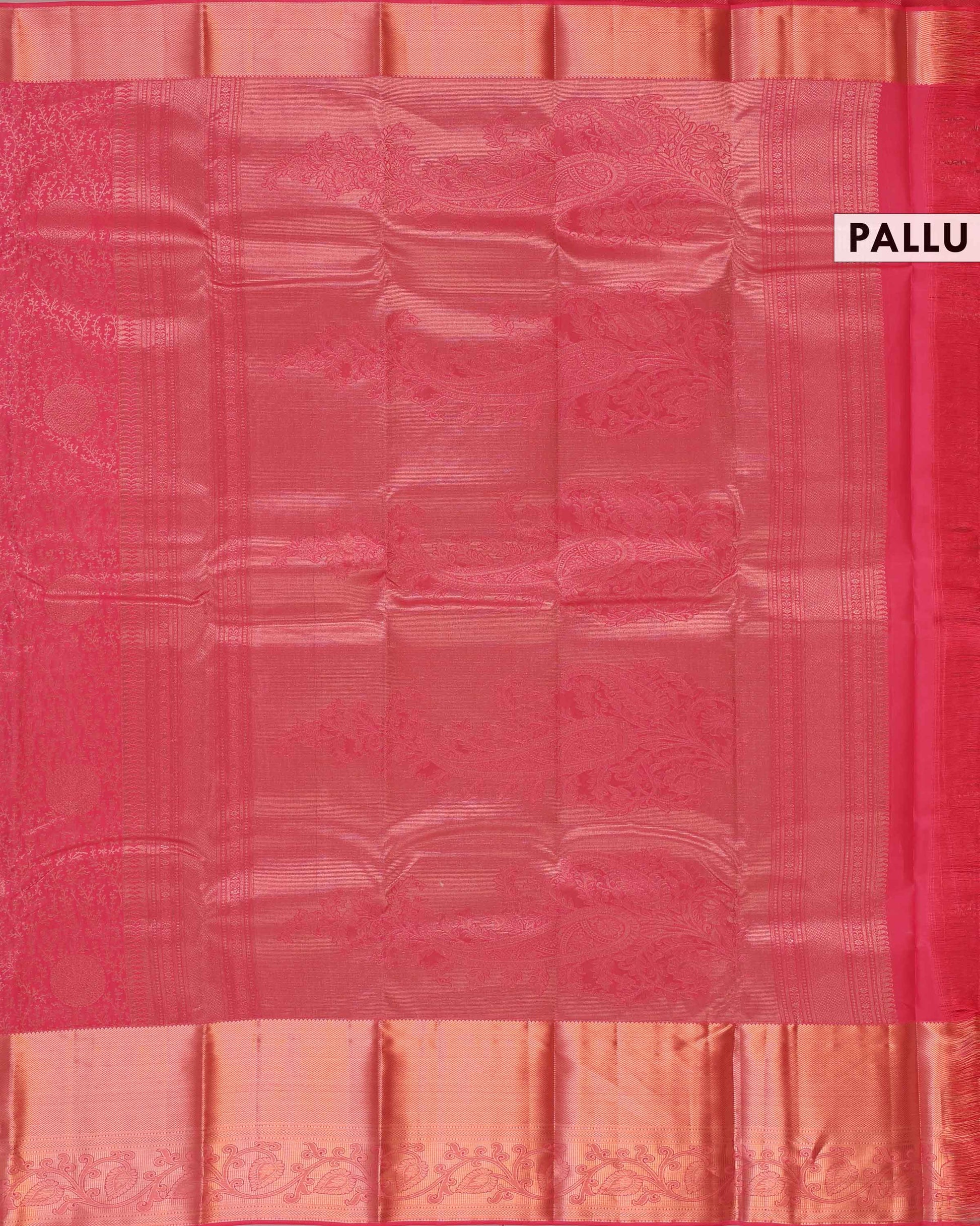 Niranjana Silk Saree with Intricate Zari Weave & Traditional Motifs - Pink-Pallu