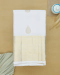 Niranjana Silk Saree with Intricate Zari Weave & Traditional Motifs - White