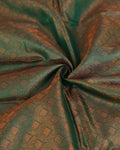  Niranjana Silk Saree with Intricate Zari Weave and Contrast Border -Green-Close Up