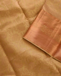 Niranjana Silk Saree with Intricate Zari Weave and Contrast Border - Close Up