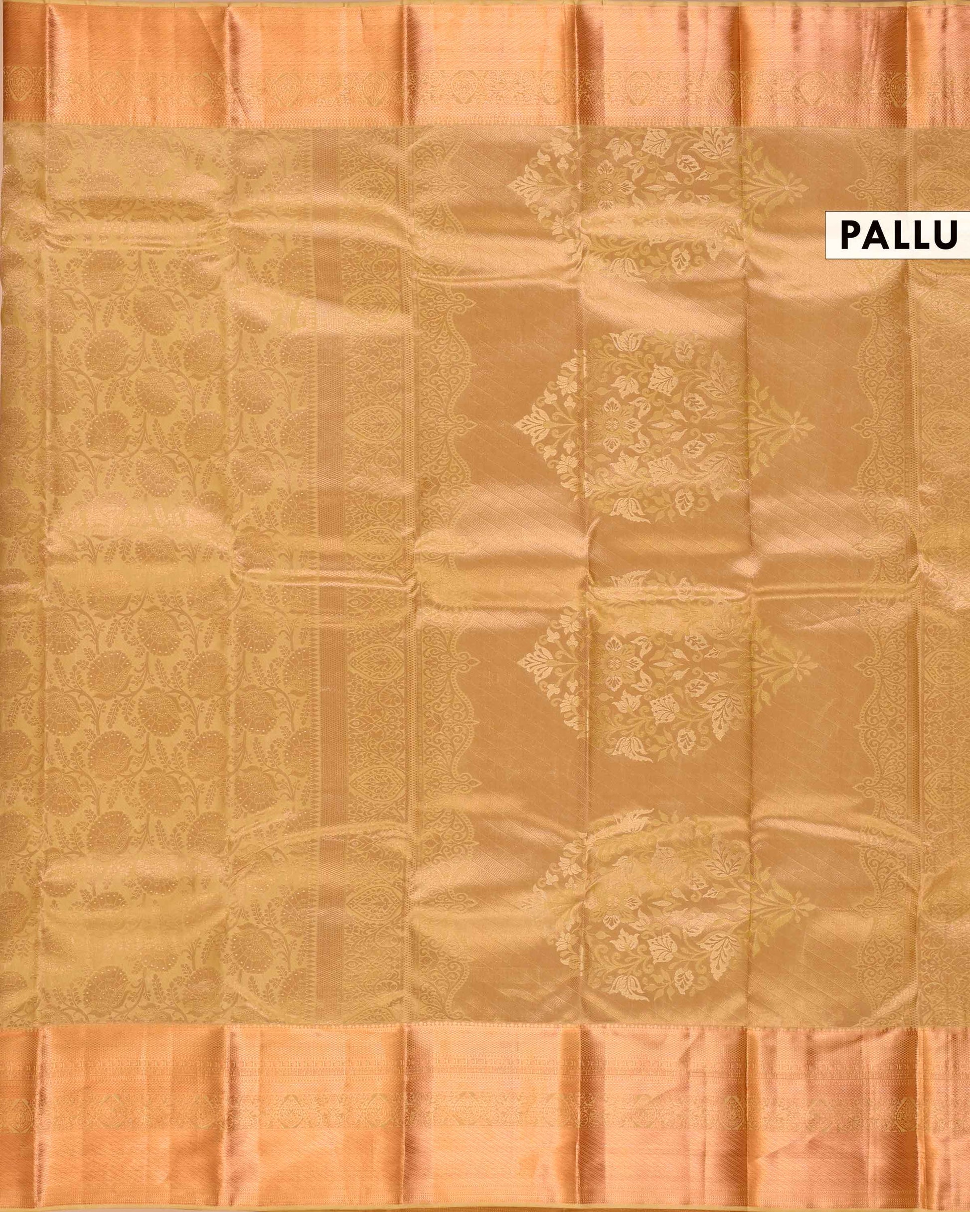 Niranjana Silk Saree with Intricate Zari Weave and Contrast Border - Pallu