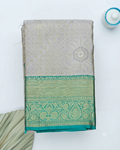Niranjana Silk Saree with Intricate Zari Weave and Traditional Border - Grey