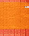 Niranjana Silk Saree with Intricate Zari Weaving and Elaborate Contrast Border - Yellow-Head