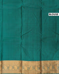 Niranjana Silk Saree with Intricate Zari Weaving and Traditional Floral Brocade Design - Green-Blouse