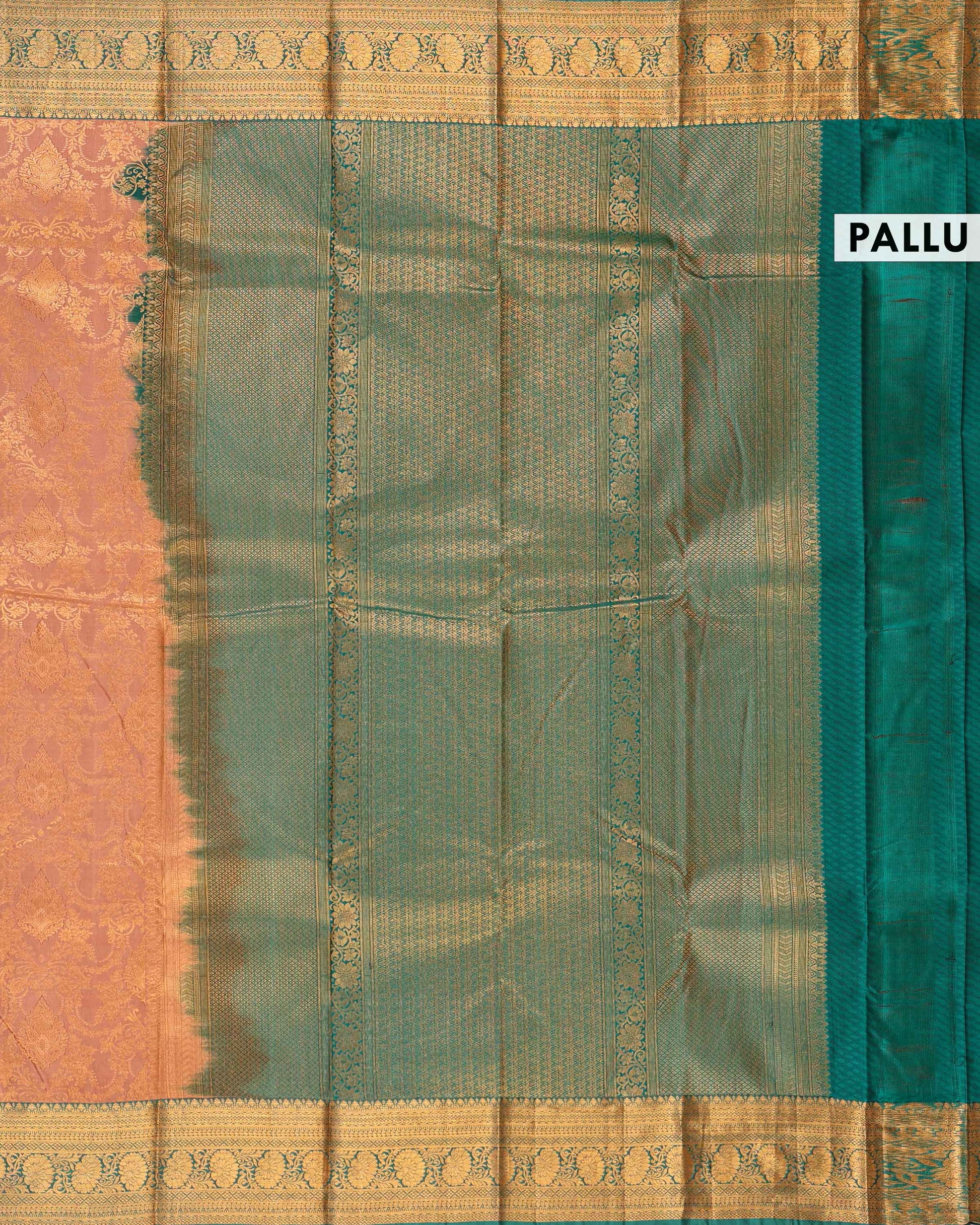 Niranjana Silk Saree with Intricate Zari Weaving and Traditional Floral Brocade Design - Pallu
