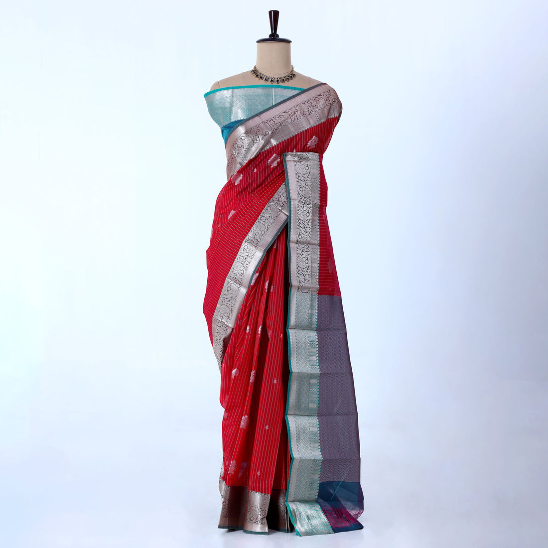 Dark Pink Elampillai Silk Cotton Sarees for Women | Festive & Family Events Collection | Jeyachandran - Full View
