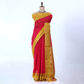 Dark Pink Elampillai Silk Cotton Sarees for Women | Festive & Family Events Collection | Jeyachandran - Full View
