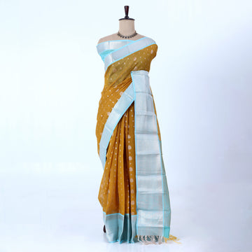 Light Green Elampillai Silk Cotton Sarees for Women | Festive & Family Events Collection | Jeyachandran - Full View