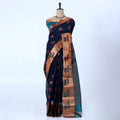 Navy Blue Elampillai Silk Cotton Sarees for Women | Festive & Family Events Collection | Jeyachandran - Full View