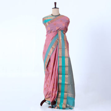 Pink Elampillai Silk Cotton Sarees for Women | Festive & Family Events Collection | Jeyachandran - Full View