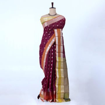 Purple Elampillai Silk Cotton Sarees for Women | Festive & Family Events Collection | Jeyachandran - Full View