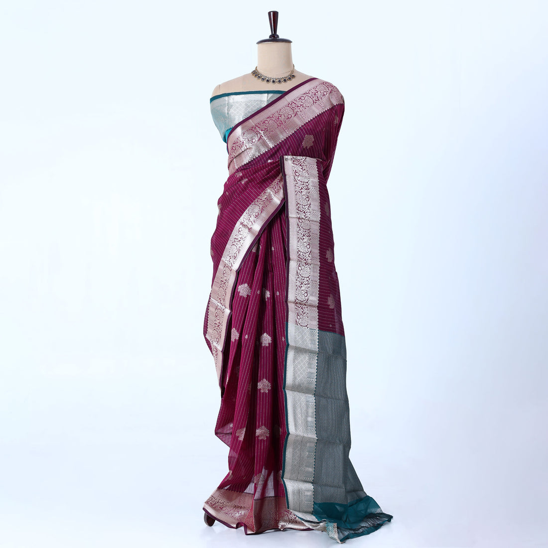 Purple Elampillai Silk Cotton Sarees for Women | Festive & Family Events Collection | Jeyachandran - Full View