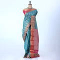 Teal Elampillai Silk Cotton Sarees for Women | Festive & Family Events Collection | Jeyachandran - Full View