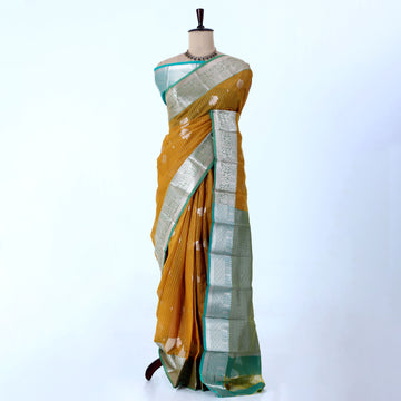 Yellow Elampillai Silk Cotton Sarees for Women | Festive & Family Events Collection | Jeyachandran - Full View