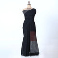 Black Khadi Cotton Sarees for Women | Summer Wear & Daily Wear Collection | Jeyachandran - Full View