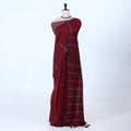 Maroon Khadi Cotton Sarees for Women | Summer Wear & Daily Wear Collection | Jeyachandran - Full View