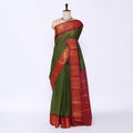 Green Sungudi Cotton Saree for Women | Office Casual Collection | Jeyachandran - Full View