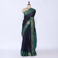 Dark Blue Sungudi Cotton Saree for Women | Office Casual Collection | Jeyachandran - Full View
