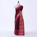 Maroon Sungudi Cotton Saree for Women | Office Casual Collection | Jeyachandran - Full View