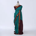 Green Sungudi Cotton Saree for Women | Office Casual Collection | Jeyachandran - Full View