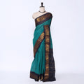 Teal Sungudi Cotton Saree for Women | Office Casual Collection | Jeyachandran - Full View