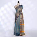 Blue Venkatagiri Cotton Saree for Women | Daily Office Wear & Casual Collection | Jeyachandran - Full View