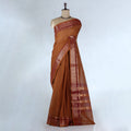 Brown Venkatagiri Cotton Saree for Women | Daily Office Wear & Casual Collection | Jeyachandran - Full View