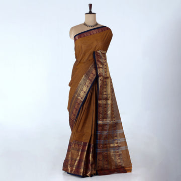 Brown Venkatagiri Cotton Sarees for Women | Daily Office Wear & Casual Collection | Jeyachandran - Full View