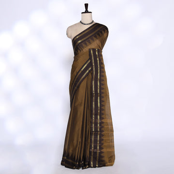 Brown Venkatagiri Cotton Saree for Women | Daily Office Wear & Casual Collection | Jeyachandran - Full View