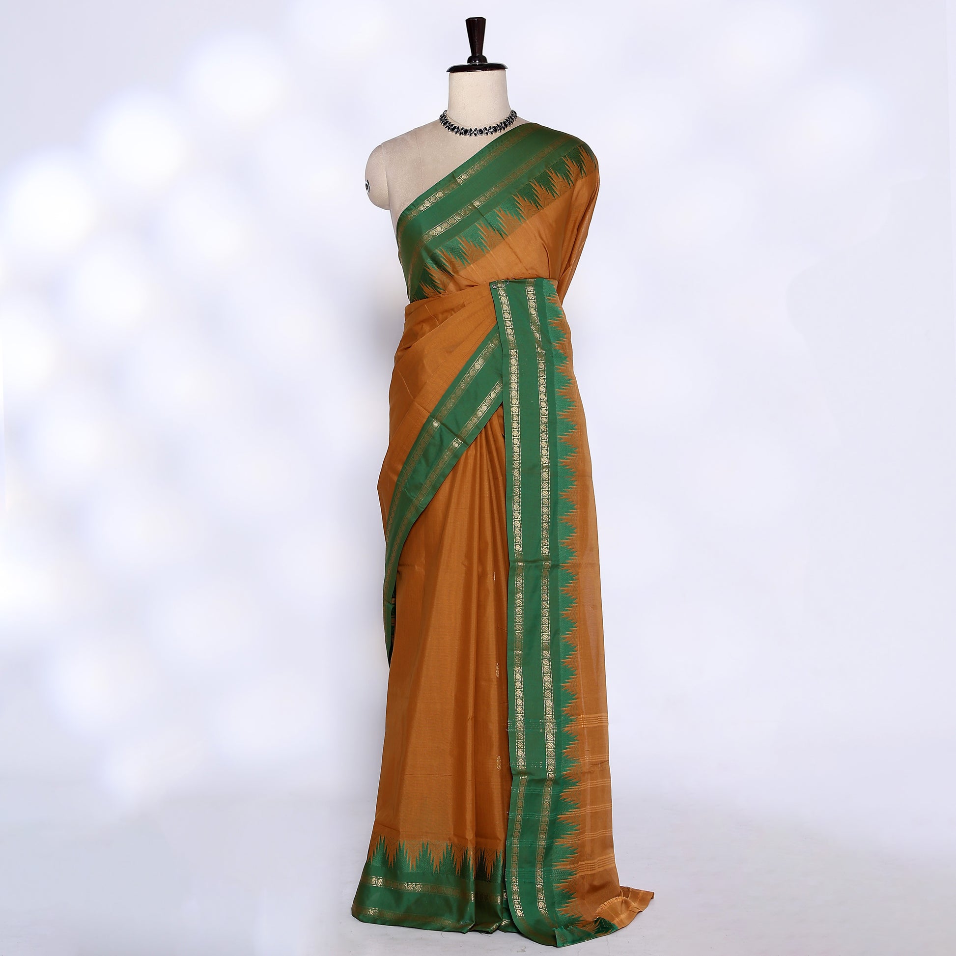 Light Brown Venkatagiri Cotton Saree for Women | Daily Office Wear & Casual Collection | Jeyachandran - Full View