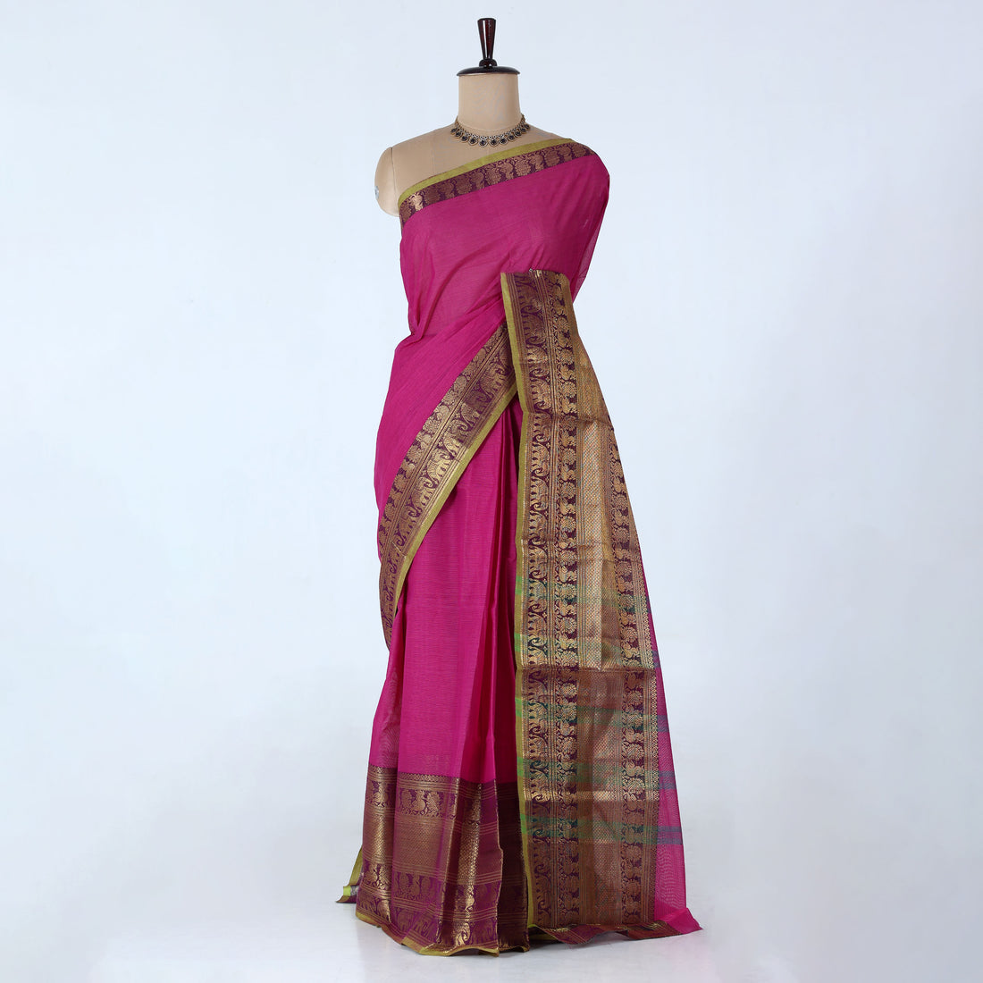 Pink Venkatagiri Cotton Sarees for Women | Daily Office Wear & Casual Collection | Jeyachandran - Full View