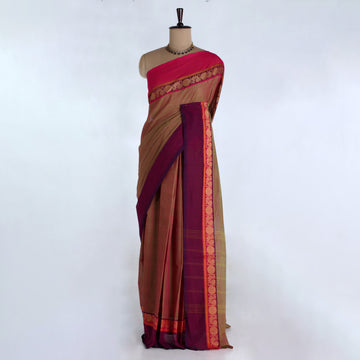 Olive Green Venkatagiri Cotton Sarees for Women | Daily Office Wear & Casual Collection | Jeyachandran - Full View
