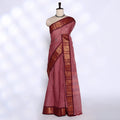 Dark Pink Venkatagiri Cotton Saree for Women | Daily Office Wear & Casual Collection | Jeyachandran - Full View