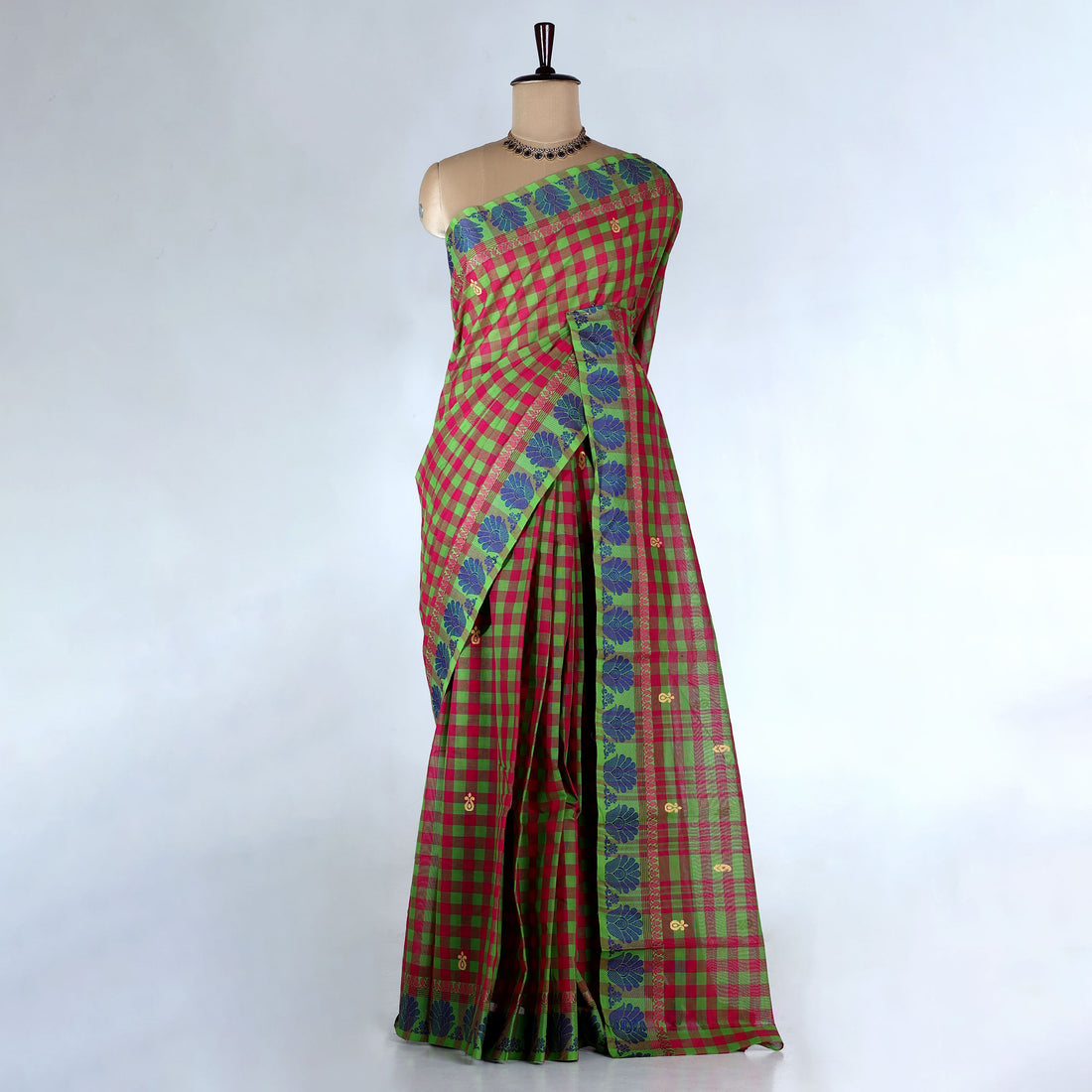 Green Venkatagiri Cotton Saree for Women | Daily Office Wear & Casual Collection | Jeyachandran - Full View
