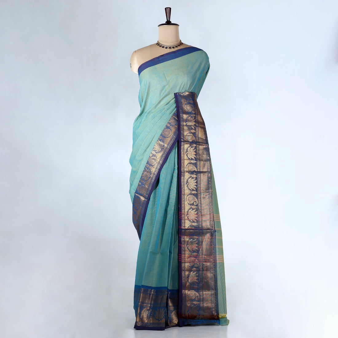 Green Venkatagiri Cotton Saree for Women | Daily Office Wear & Casual Collection | Jeyachandran - Full View