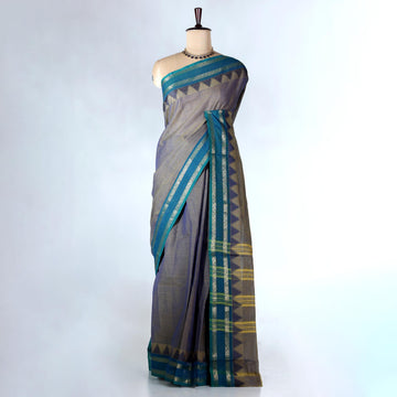 Grey Venkatagiri Cotton Sarees for Women | Daily Office Wear & Casual Collection | Jeyachandran - Full View