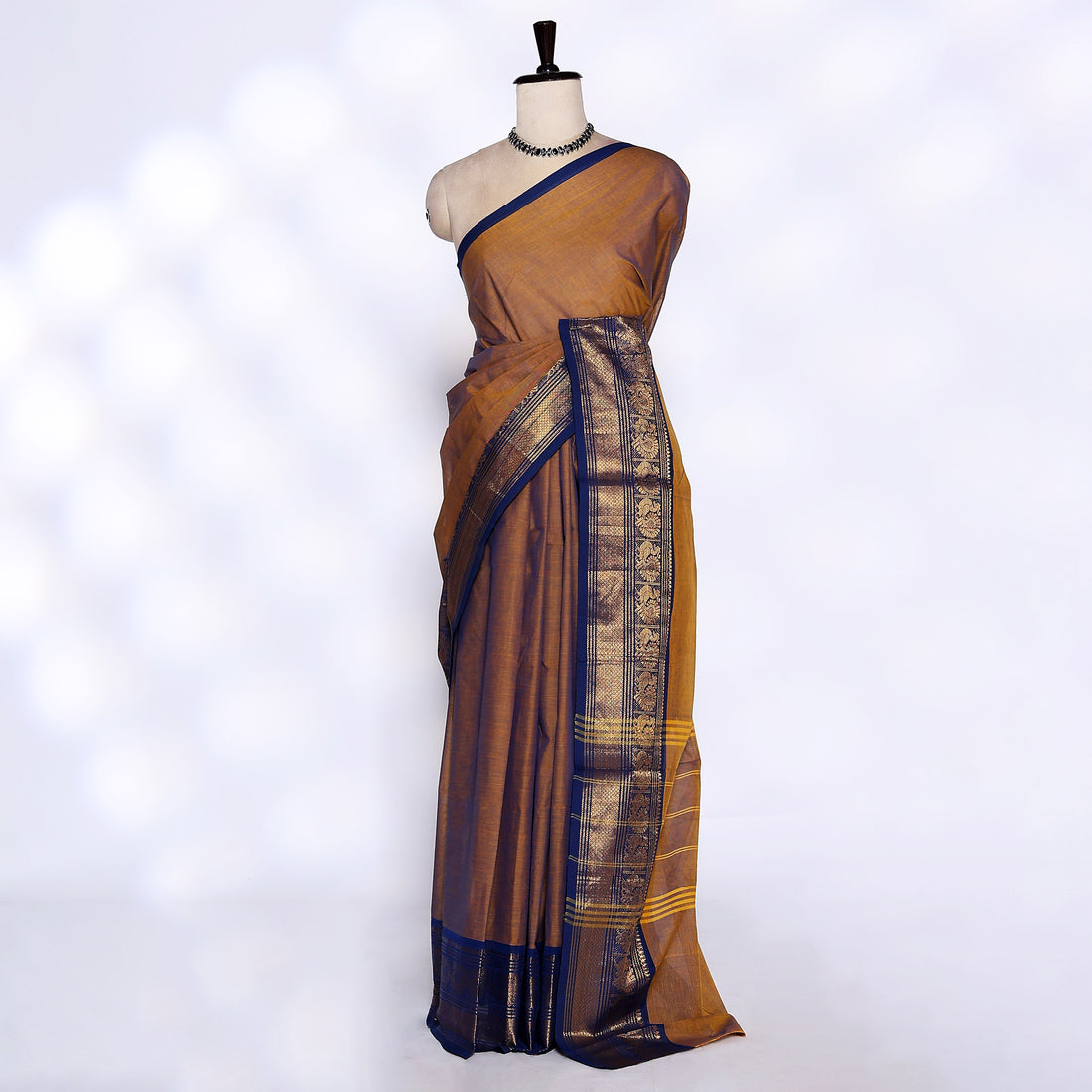 Light Brown Venkatagiri Cotton Saree for Women | Daily Office Wear & Casual Collection | Jeyachandran - Full View