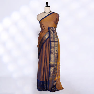 Light Brown Venkatagiri Cotton Saree for Women | Daily Office Wear & Casual Collection | Jeyachandran - Full View