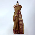 Olive Green Venkatagiri Cotton Sarees for Women | Daily Office Wear & Casual Collection | Jeyachandran - Full View