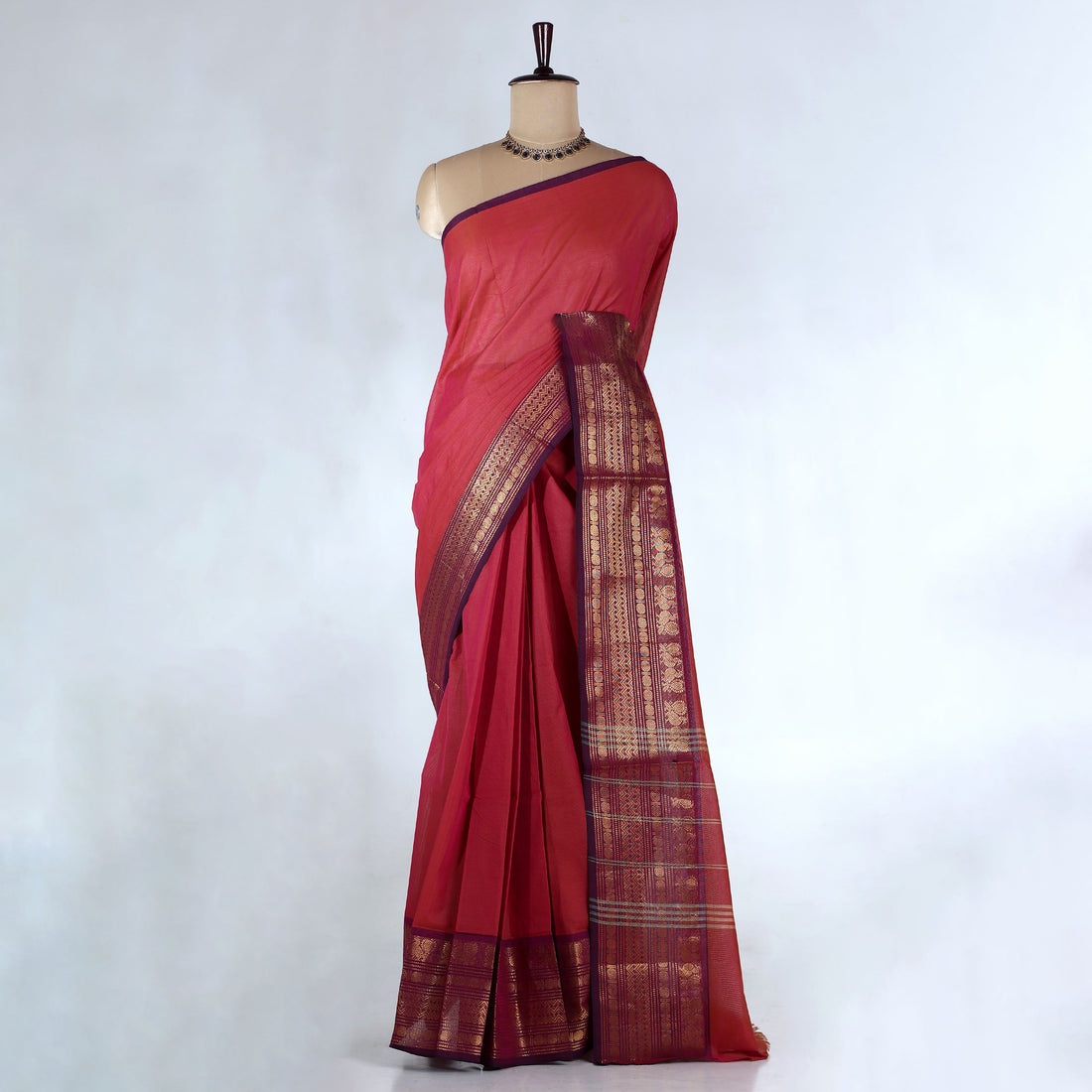 Pink Venkatagiri Cotton Saree for Women | Daily Office Wear & Casual Collection | Jeyachandran - Full View