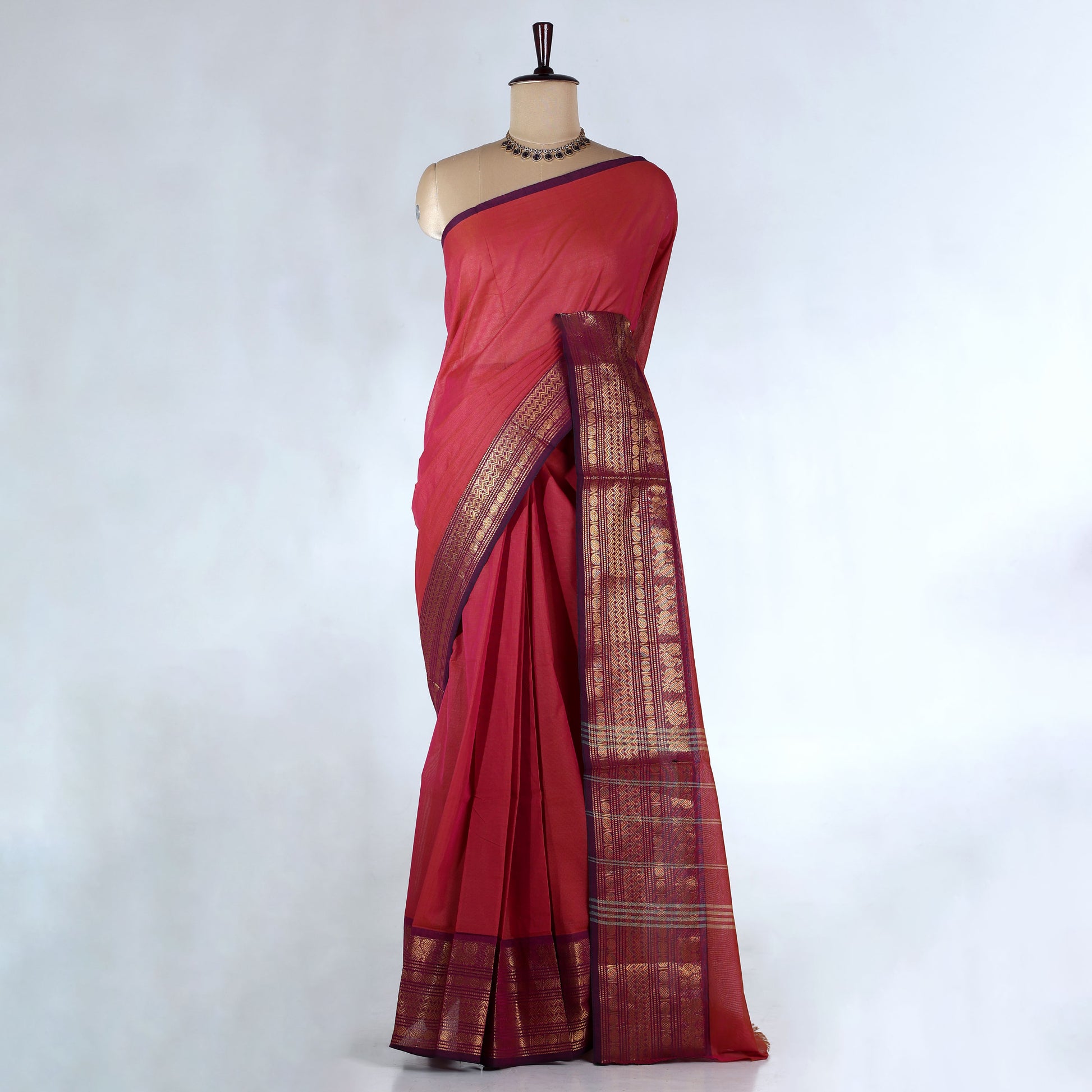 Pink Venkatagiri Cotton Saree for Women | Daily Office Wear & Casual Collection | Jeyachandran - Full View