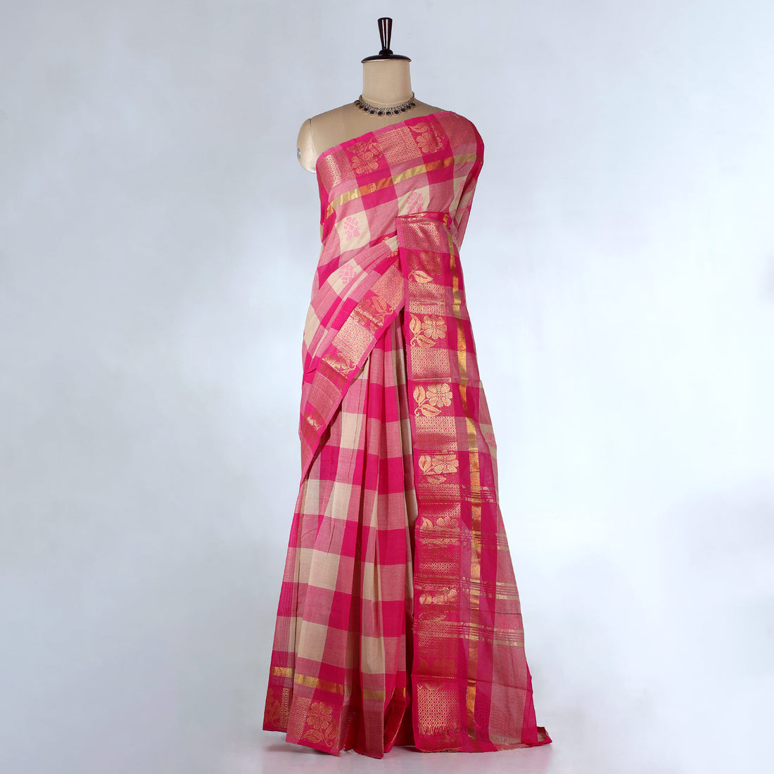 Pink Venkatagiri Cotton Saree for Women | Daily Office Wear & Casual Collection | Jeyachandran - Full View
