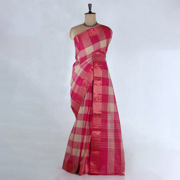 Pink Venkatagiri Cotton Sarees for Women | Daily Office Wear & Casual Collection | Jeyachandran - Full View
